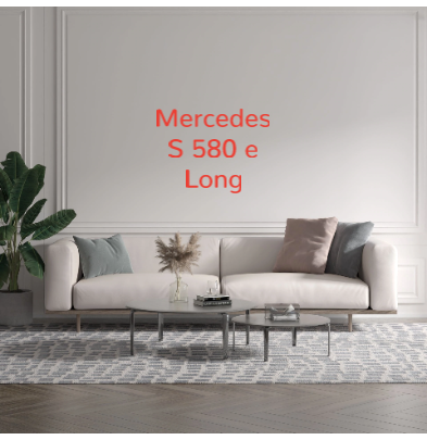Custom text: Mercedes
S 580 e
Long